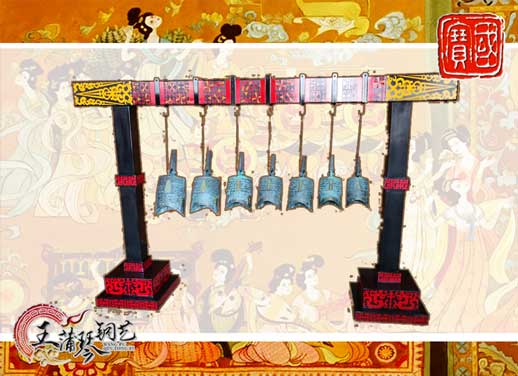 7件編鐘，觀賞裝飾編鐘，可發(fā)音編鐘